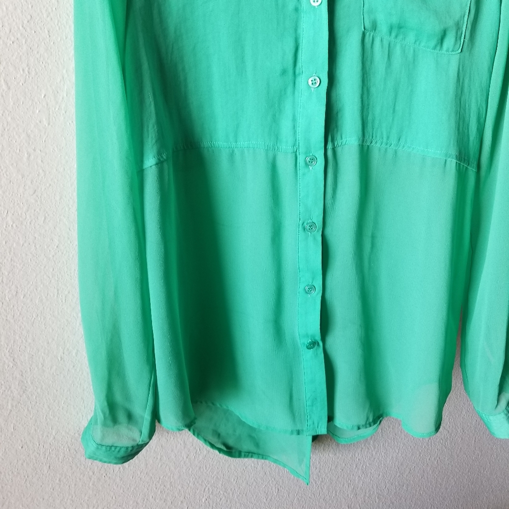 Free people button up blouse long sleeves - Picture 2 of 8